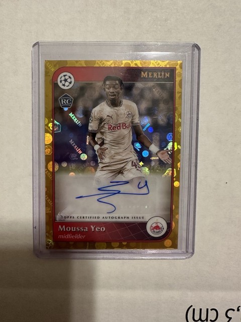 Topps 24/25 Merlin UCC Moussa Yeo Rookie Autograph Gold Merlin Refractor /3