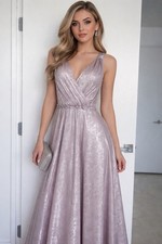 PATRIZIA PEPE Beige Metallic Dress Size 44 US...
