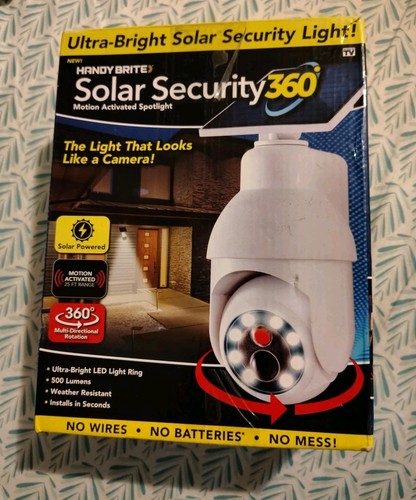 [1] Handy Brite Solar Security 360 Degree Motion Activated Spotlight - Picture 1 of 3
