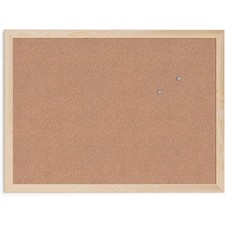 Cork Bulletin Board, 18" x 24" Inches, Light Birch Wood Frame 265U00-01