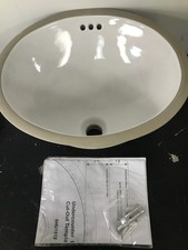 Signature Hardware 447968 Mangrove 17" White Undermount Bathroom Sink