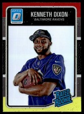 2016 Donruss Optic Red and Yellow Kenneth Dixon Rookie Baltimore Ravens #180