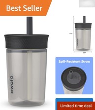 Stylish 15 Oz Kids Tumbler with Flexible Straw - Dishwasher Safe  Travel Ready