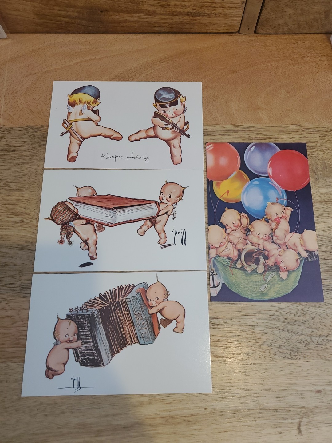 Lot Of 4 Vintage Unused Rose O'Neill Kewpie Babies 1976 Postcards