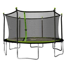 Trampol n Redondo Bounce Pro 14' con Recinto de Seguridad en Verde y negro