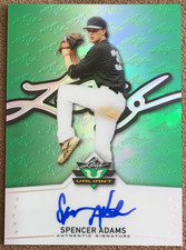 2014 Leaf Valiant Spencer Adams Autograph Green #BA-SA1 Chicago White Sox Rookie