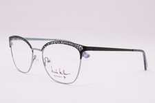 NEW NICOLE MILLER RESORT CAPELLA C01 BLACK GRAY AUTHENTIC EYEGLASSES 52-18