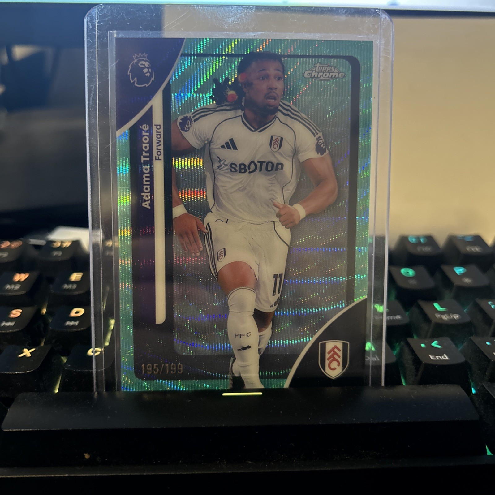 Adama Traore Topps Chrome 2026 /199 Fulham Premier League Card (AAE)