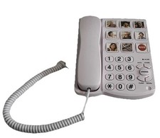Big Button Phone for Seniors, Corded Landline Telephone with Handsfree Function