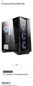 MSI MPG Gungnir 110R | PC-Gehäuse + Corsair 650 W Netzteil