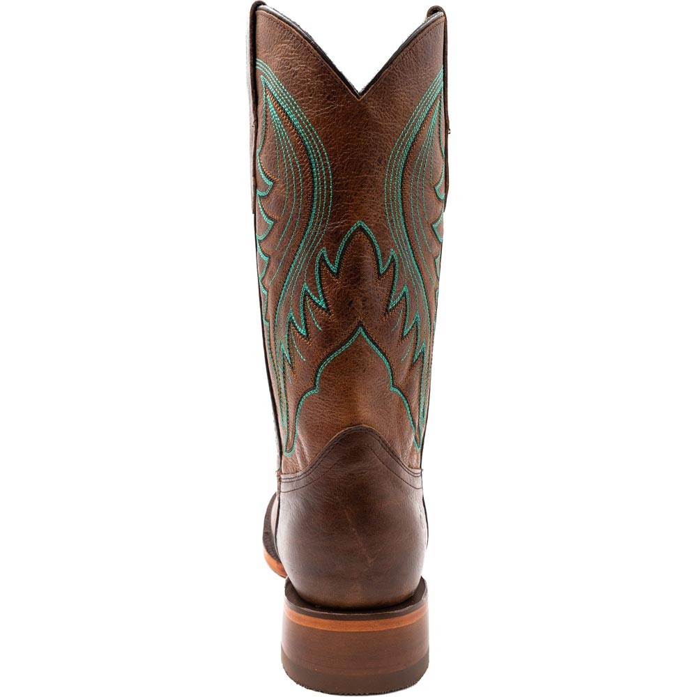 Bottes Cowboy Homme FERRINI BEAU HONEY - Cuir Pleine Fleur, Bout Carré, Taille US 10 - Neuf Avec Emballage