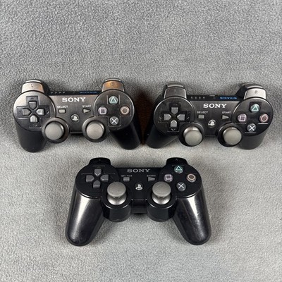 Lot of 3 OEM Authentic Sony PlayStation 3 PS3 Controllers for PARTS or REPAIR