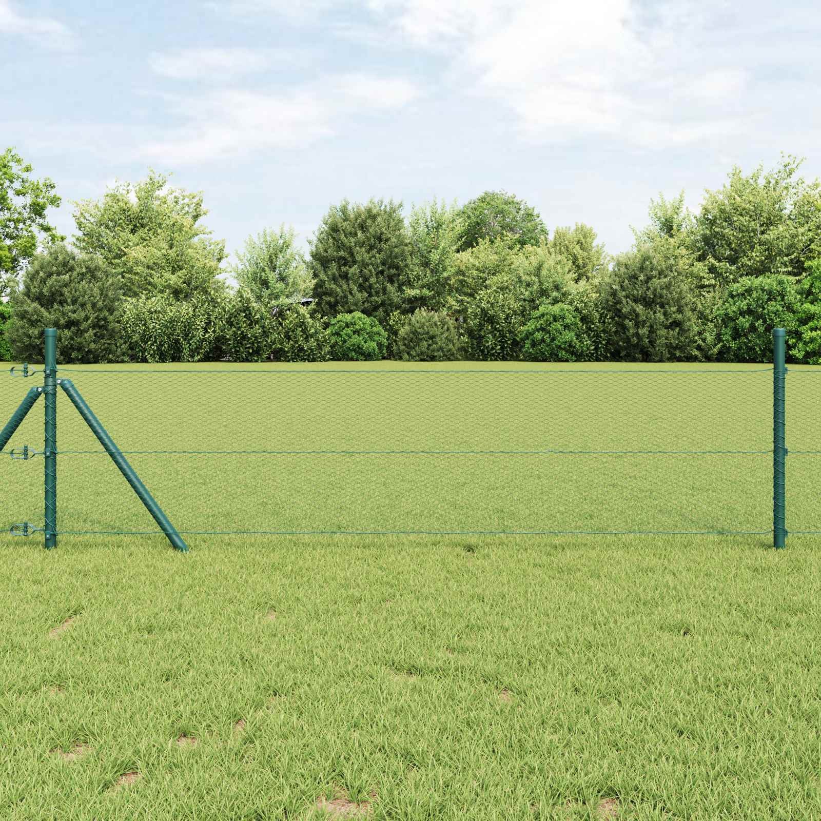 Recinzione Esagonale in PVC Verde 1x10m: Rete Tripla Torsione Professionale