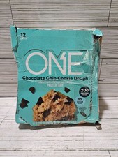 Box of 12 One Chocolate Chip Cookie Dough 20g Protein Bars 2.12 oz each 9/2026
