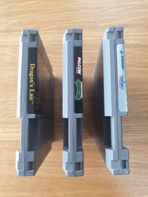 NES Nintendo 3 x Game Carts Teenage Mutant Hero Turtles/Top Gun/Dragons Lair