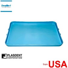 PLASDENT Flat Tray, Size D-BLUE, Plastic 12-3/8in x 7-34in x 3/4in  30 424040