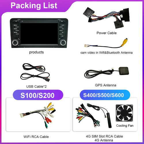 Radio Coche Audi A3 2003 2004 2005-2012 Original Montado Coche Pantalla Android - Imagen 6 de 39