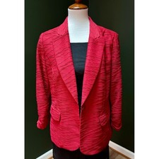 Chico's Red Textured Blazer Women's Size 1