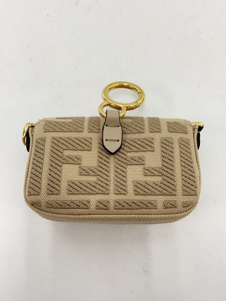 FENDI Nano Baguette Chain Shoulder bag Canvas BEG — image 3