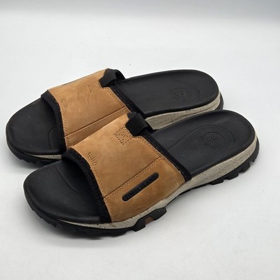 Timberland Garrison Trail Sandals Brown Slide Nubuck Leather Size 10 Slip On