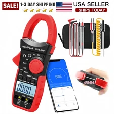 HoldPeak True-RMS Auto Ranging Clamp Meter Multimeter Bluetooth & NCV Amp Meter