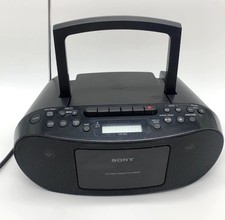 Sony CFD-S50 Boombox Radio CD Cassette Player Black Mega Bass Portable Audio