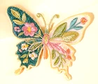 iron on patch/applique butterfly 2 + 3/4 x 2 +3/8-inch FREE SHIPPING
