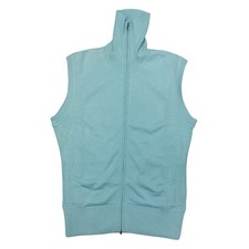 Callaway Womens Knitted Golf Vest Small Blue Windproof Lined 2 way Zip