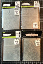 Darice Embossing Folders EASTER BUNNY, FALL SQUARE, LEAVES PATTERN, WITCH BOOTS