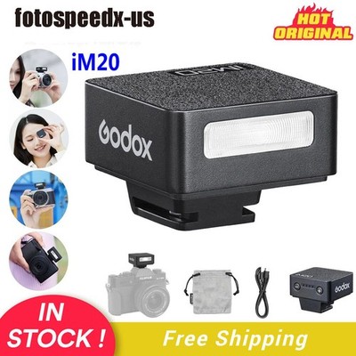 US Godox iM20 Mini On-Camera Flash Light Speedlite for Canon Nikon Sony Fuji New