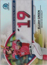 2023 Bowman Chrome Elijah Green Washington Nationals Top 100 rc rookie refractor