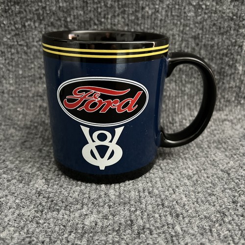 🔥 Ford V8 Open Road LLC Brands Coffee 16 oz Cup Mug (Offically Licensed) Blue