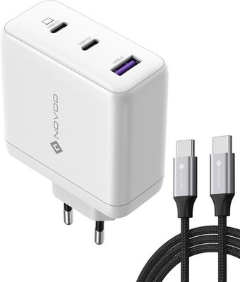 NOVOO 120W USB C Ladegerät mit Kabel, Schnellladegerät mit 100W USB C Kabel PD