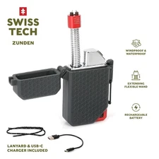 Swiss Tech Plasma Rechargeable Arc Lighter, Extendable Wand,Waterproof,Windproof