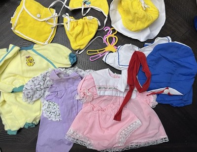 Vintage 1986 Totsy Cabbage Patch Kids Doll Clothes Lot 5 Outfits Garden Vacation