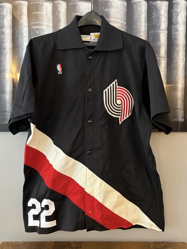 Clyde Drexler Portland Trail Blazers Sand Knit Warm Up Jacket Custom Ja Morant