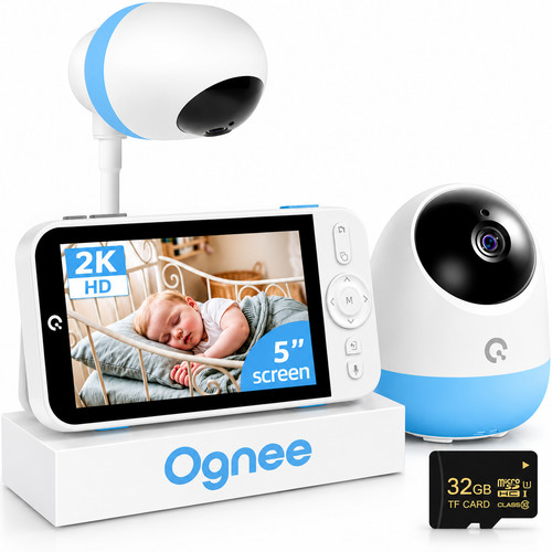 2K 5" Video Baby Monitor with Camera and Audio No Wifi