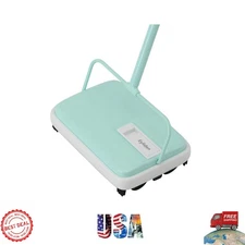 Mint Mini Carpet Sweeper - Quiet, Lightweight Hand Push for Easy Cleaning