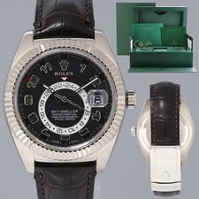 MINT Rolex Sky-Dweller White Gold 326139 42mm Black Watch Box