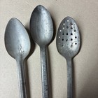 Vintage USN & Other Food Service Serving Spoons 16” Galvanized Steel Lot — photo 3