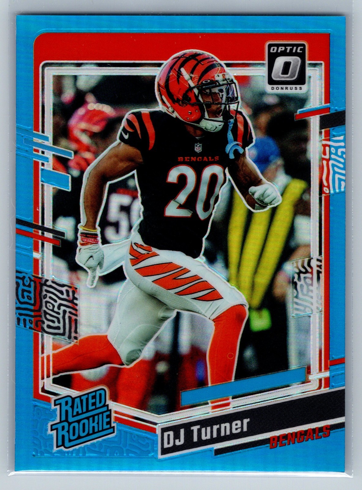 2023 Panini Optic DJ Turner Rated Rookie Blue /299