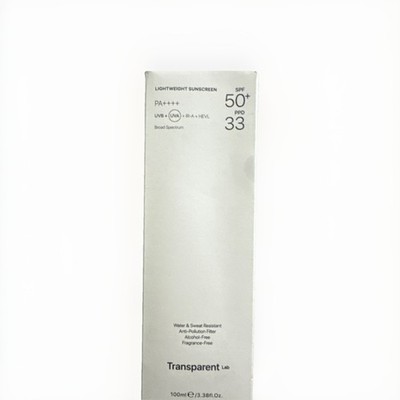 Transparent lab lightweight sunscreen 50+ 3.38 oz