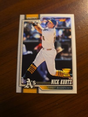 NICK KURTZ 2026 Topps Series 1 #97 Superbox Companion Card Photo Variation  A's