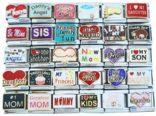 9mm Italian Charms Family Theme Words Hearts Assorted U Pick