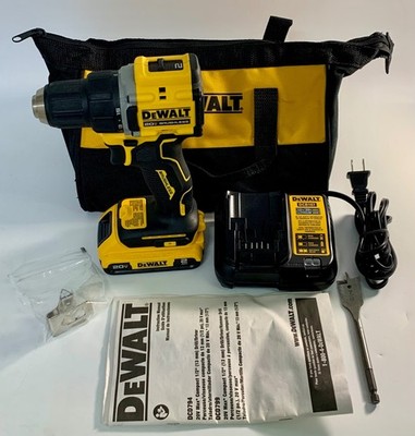 Dewalt Atomic 1/2 in Drill Driver DCD794 20Volt Cordless + Charger, Battery, Bag