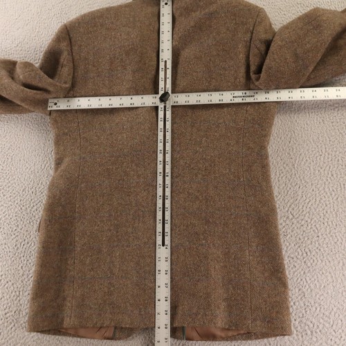 VTG Tweed Jacket M 40R Brown Marled Herringbone Check 100% Wool Blazer Made USA - Picture 11 of 16