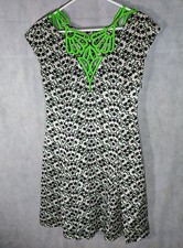 Miu Miu Spring 2011 Runway Star Print Leather Bondage Neck Dress Size 38 Prada