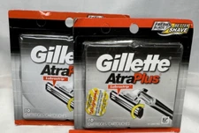 LOT OF 2-10 Ct Gillette AltraPlus Razor Refill Cartridges