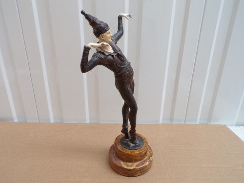 Vintage Art Deco Cast Metal Figure After D H Chiparus / Nijinsky Ballet Russes ? - Foto 15 di 24