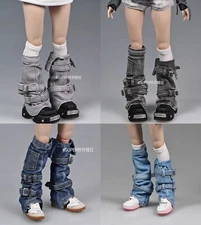 1/6 Scale Fashion Y2K Denim Legwarmer Model for 12'' Female Soldier Dolls